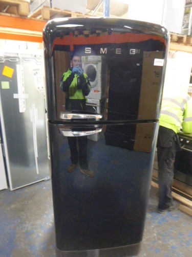 Smeg fridge freezer black - fridge,