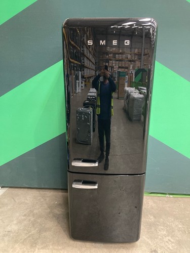 Smeg fridge freezer black - fridge,