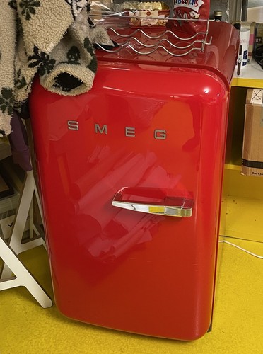 Smeg fridge freezer red - fridge,