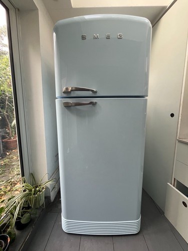 Smeg fab50 pastel blue fridge - smeg,