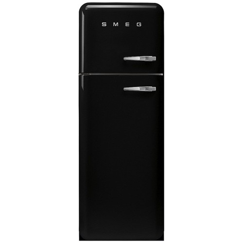 Smeg fridge freezer - smeg, black
