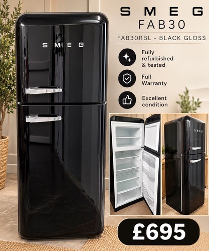 Lovely gloss black smeg - black, fab30