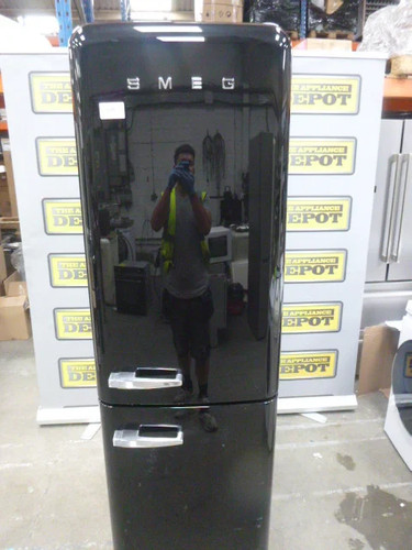 Smeg fridge freezer black - fridge,